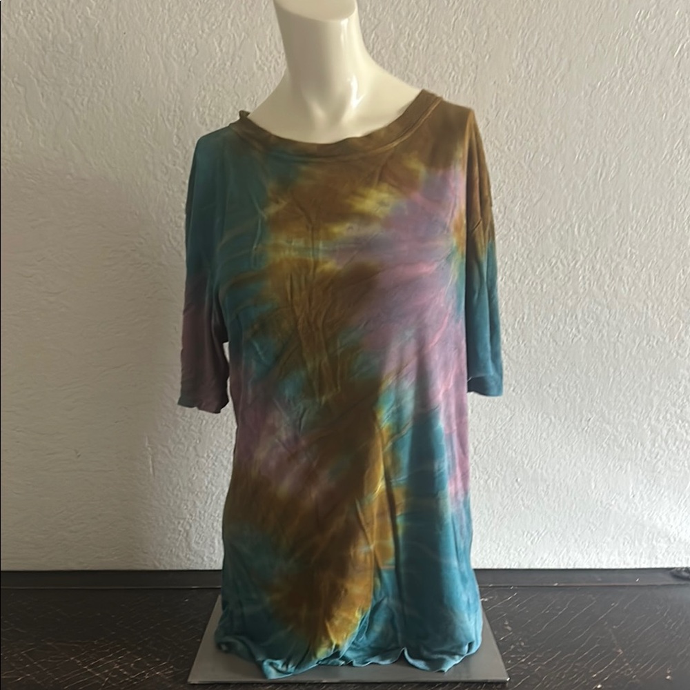 Blue and Purple Relaxed Short Sleeve T-Shirt by SPRWMN LOS ANGELES